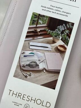 Threshold Faux Leather Tech Organizer - Pale Pink